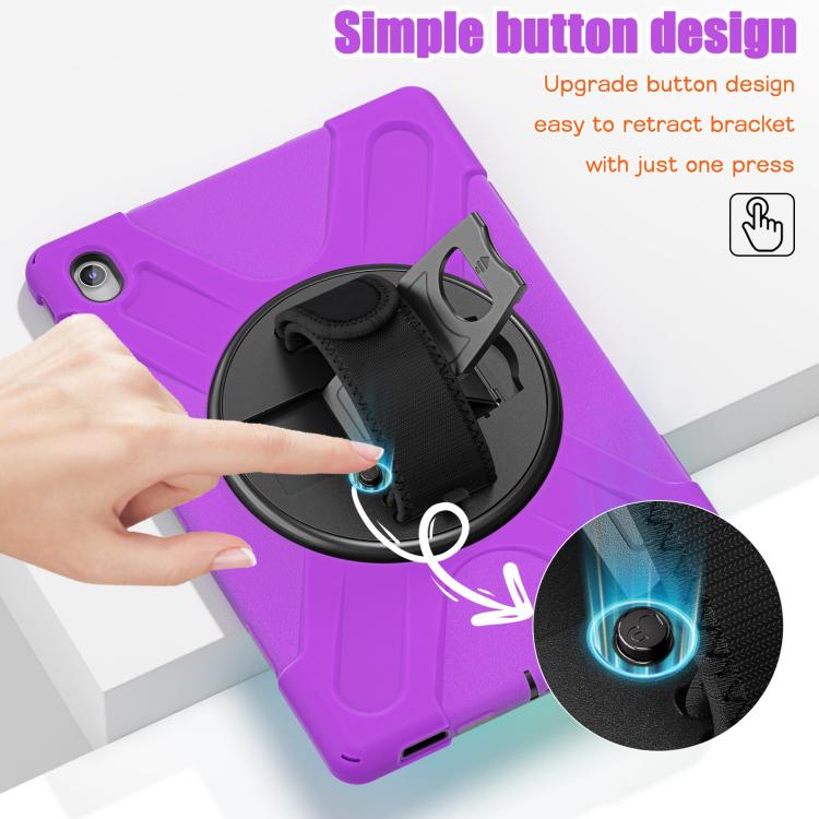 For Samsung Galaxy Tab S10 FE+ Rotatable Kickstand Grip Heavy Duty Hard Rugged Tablet Case