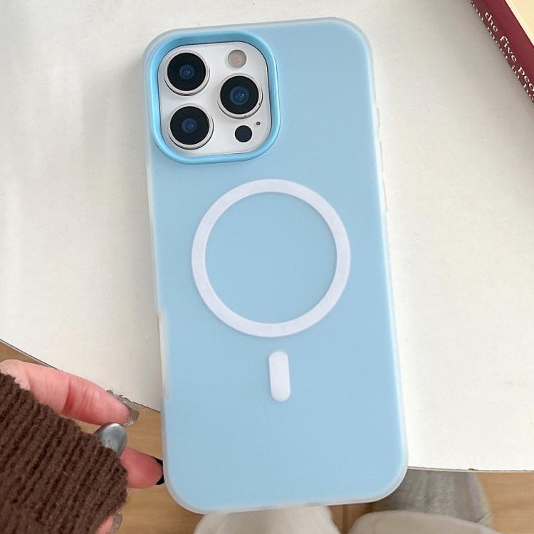 For iPhone 16 Pro Skin Feel MagSafe Magnetic PC Hybrid TPU Phone Case
