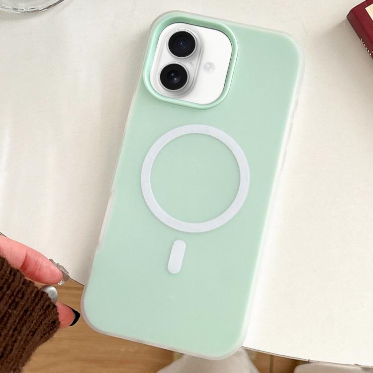 For iPhone 16 Skin Feel MagSafe Magnetic PC Hybrid TPU Phone Case