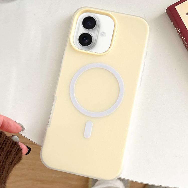 For iPhone 16 Skin Feel MagSafe Magnetic PC Hybrid TPU Phone Case