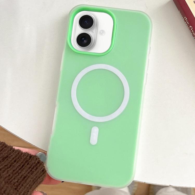 For iPhone 16 Skin Feel MagSafe Magnetic PC Hybrid TPU Phone Case