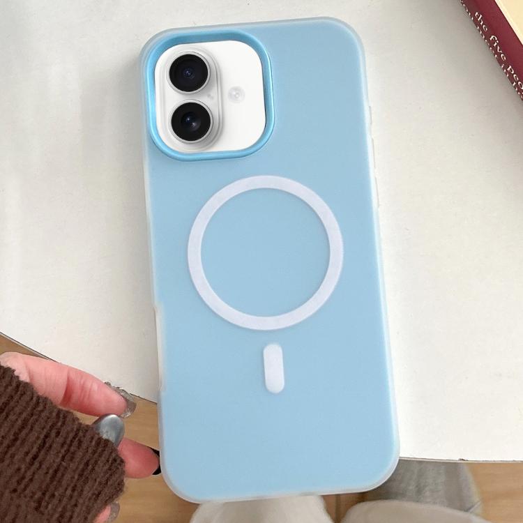 For iPhone 16 Skin Feel MagSafe Magnetic PC Hybrid TPU Phone Case