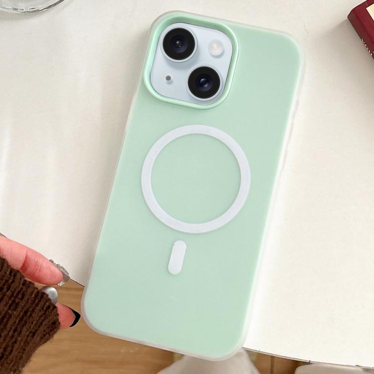 For iPhone 15 Plus Skin Feel MagSafe Magnetic PC Hybrid TPU Phone Case