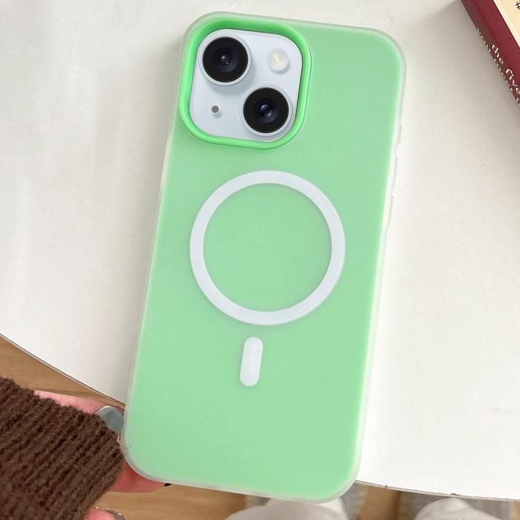 For iPhone 15 Plus Skin Feel MagSafe Magnetic PC Hybrid TPU Phone Case