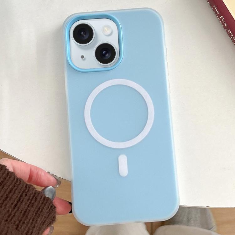 For iPhone 15 Plus Skin Feel MagSafe Magnetic PC Hybrid TPU Phone Case