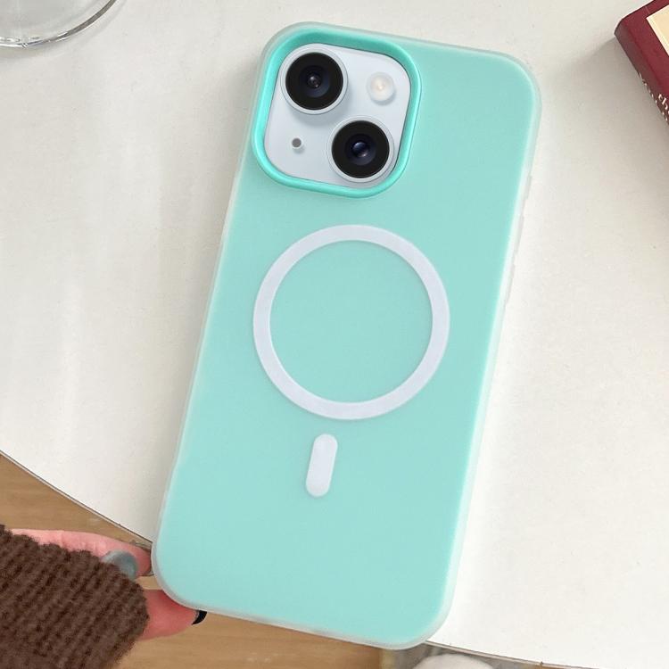 For iPhone 15 Skin Feel MagSafe Magnetic PC Hybrid TPU Phone Case