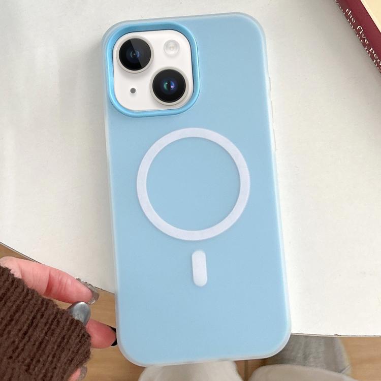 For iPhone 14 Plus Skin Feel MagSafe Magnetic PC Hybrid TPU Phone Case