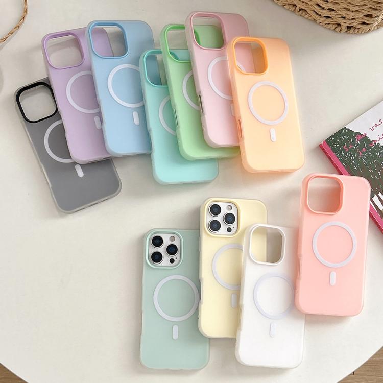 For iPhone 16 Pro Skin Feel MagSafe Magnetic PC Hybrid TPU Phone Case