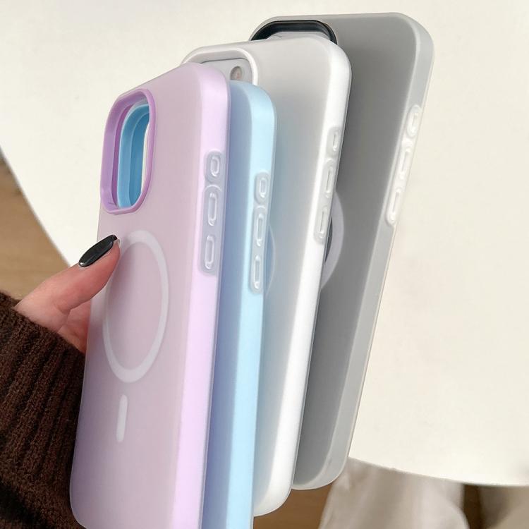 For iPhone 15 Skin Feel MagSafe Magnetic PC Hybrid TPU Phone Case