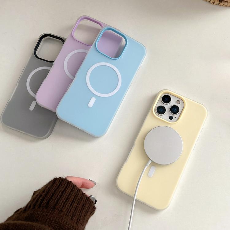 For iPhone 15 Skin Feel MagSafe Magnetic PC Hybrid TPU Phone Case