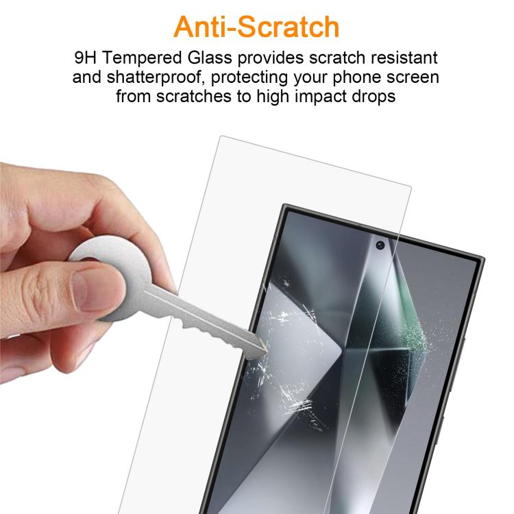 For Samsung Galaxy S24 Ultra 5G 10pcs xDfind 0.18mm 9H 2.5D High Aluminum Tempered Glass Film, Support Fingerprint Unlocking