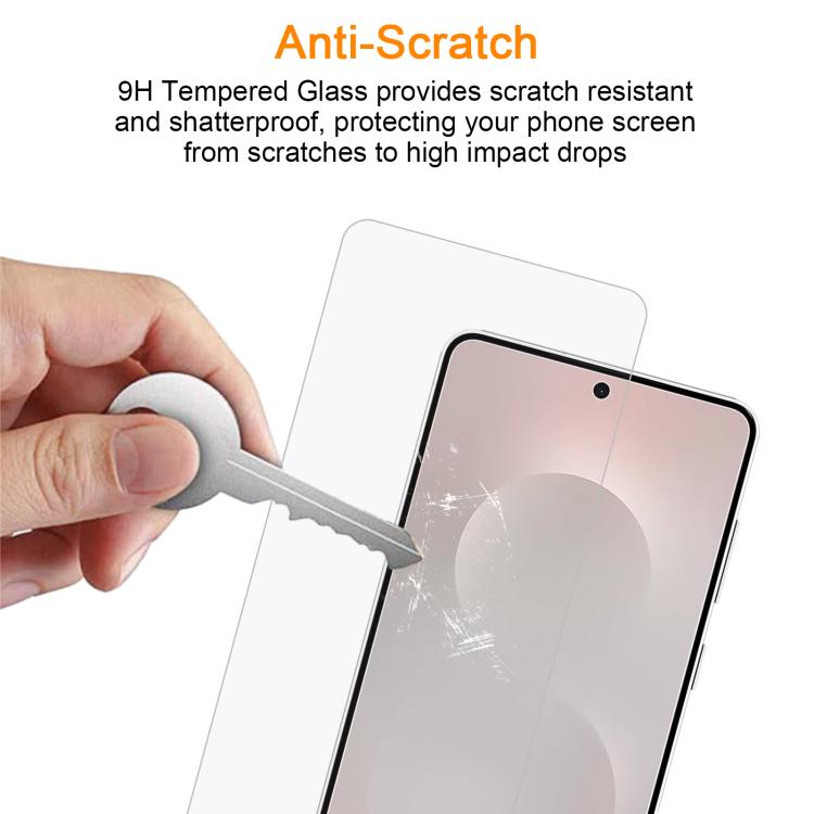 For Samsung Galaxy S25 Edge 5G 10pcs xDfind 0.18mm 9H 2.5D High Aluminum Tempered Glass Film, Support Fingerprint Unlocking