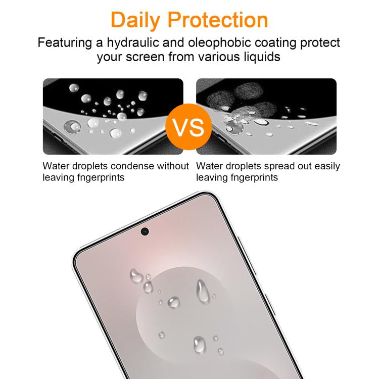 For Samsung Galaxy S25 Edge 5G 10pcs xDfind 0.18mm 9H 2.5D High Aluminum Tempered Glass Film, Support Fingerprint Unlocking