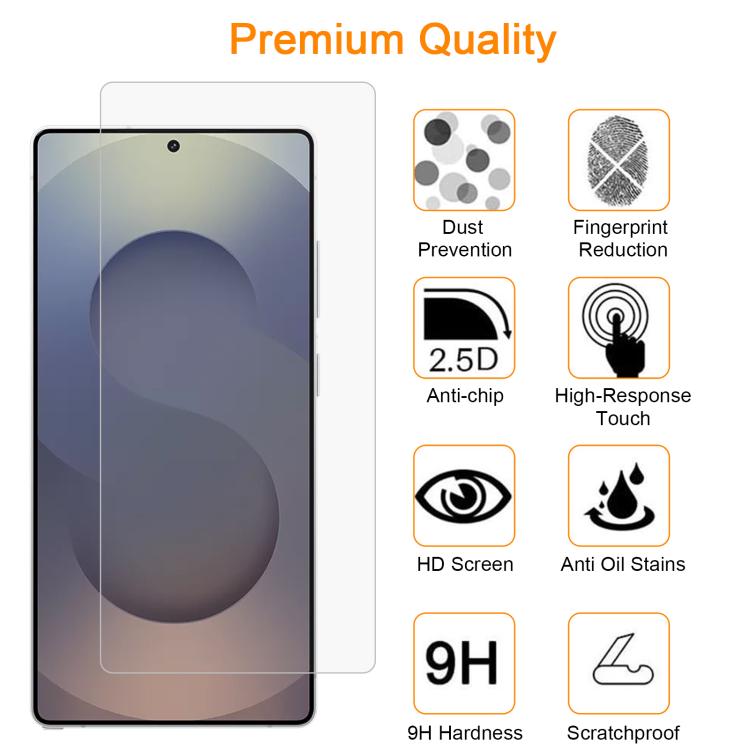 For Samsung Galaxy S25 Ultra 5G 10pcs xDfind 0.18mm 9H 2.5D High Aluminum Tempered Glass Film, Support Fingerprint Unlocking