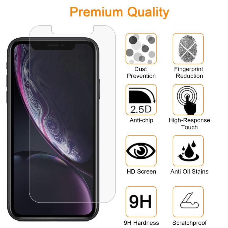 For iPhone 11 Pro / XS / X 10pcs xDfind 0.26mm 9H 2.5D Middle Aluminum Tempered Glass Film