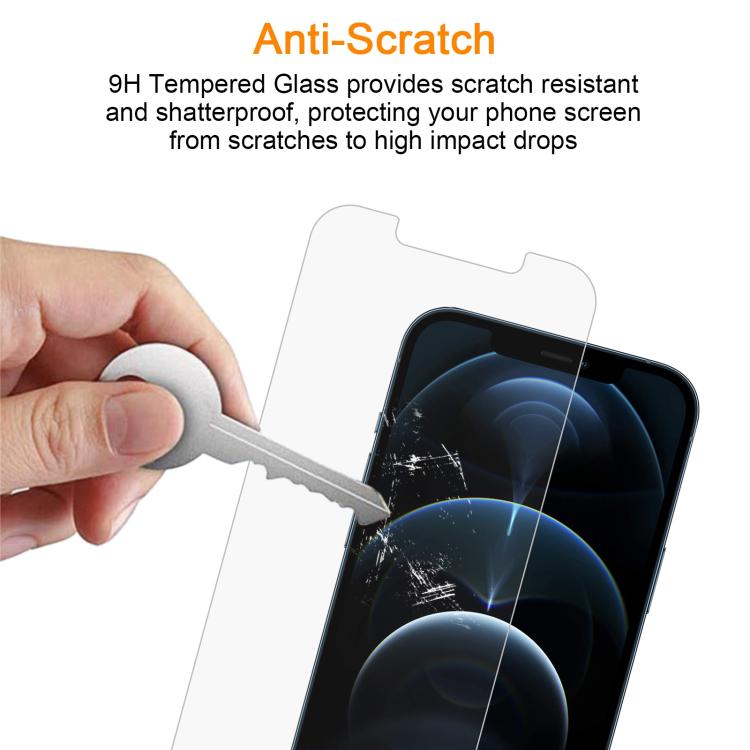 For iPhone 12 Pro Max 10pcs xDfind 0.26mm 9H 2.5D Middle Aluminum Tempered Glass Film