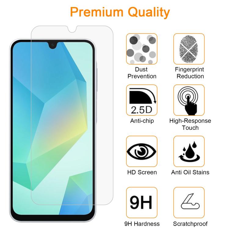 For Samsung Galaxy A16 4G 10pcs xDfind 0.26mm 9H 2.5D Middle Aluminum Tempered Glass Film