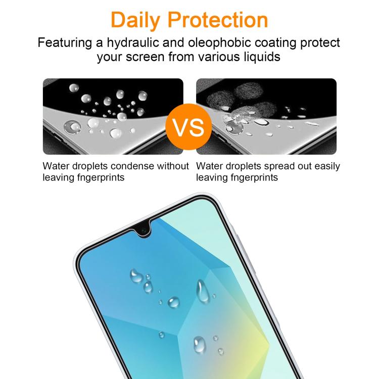For Samsung Galaxy A16 4G 10pcs xDfind 0.26mm 9H 2.5D Middle Aluminum Tempered Glass Film