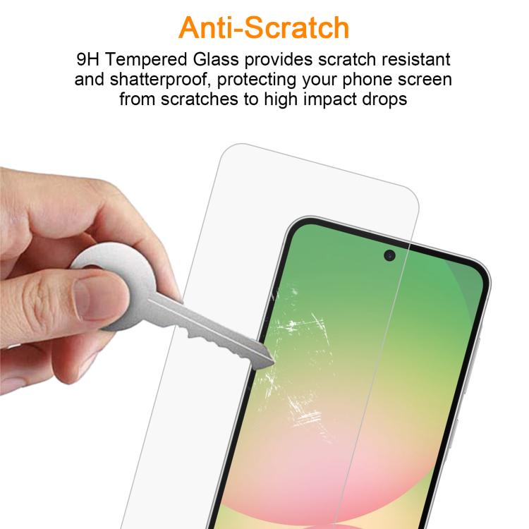 For Samsung Galaxy A56 5G 10pcs xDfind 0.26mm 9H 2.5D Middle Aluminum Tempered Glass Film