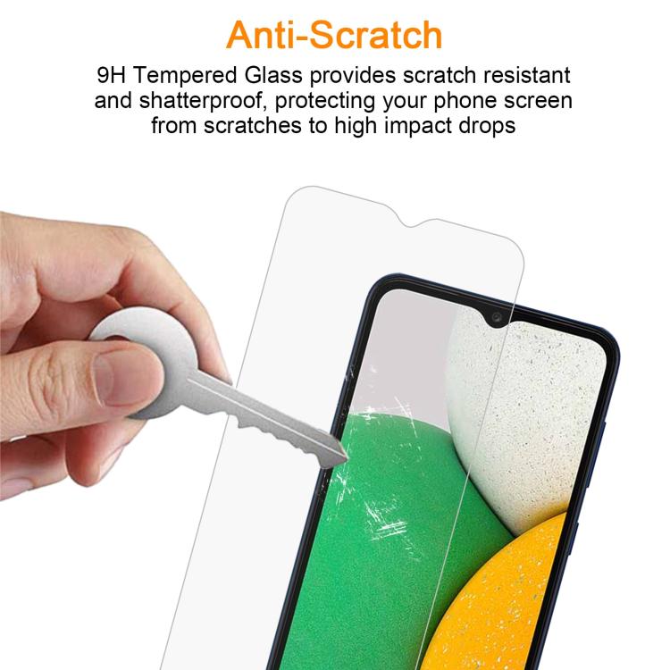 For Samsung Galaxy A03s / A03 Core 10pcs xDfind 0.26mm 9H 2.5D Middle Aluminum Tempered Glass Film
