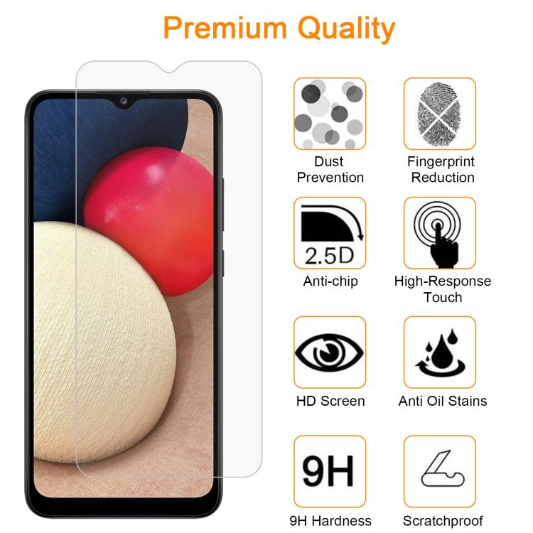 For Samsung Galaxy A12 5G / A12 Nacho / M12 10pcs xDfind 0.26mm 9H 2.5D Middle Aluminum Tempered Glass Film