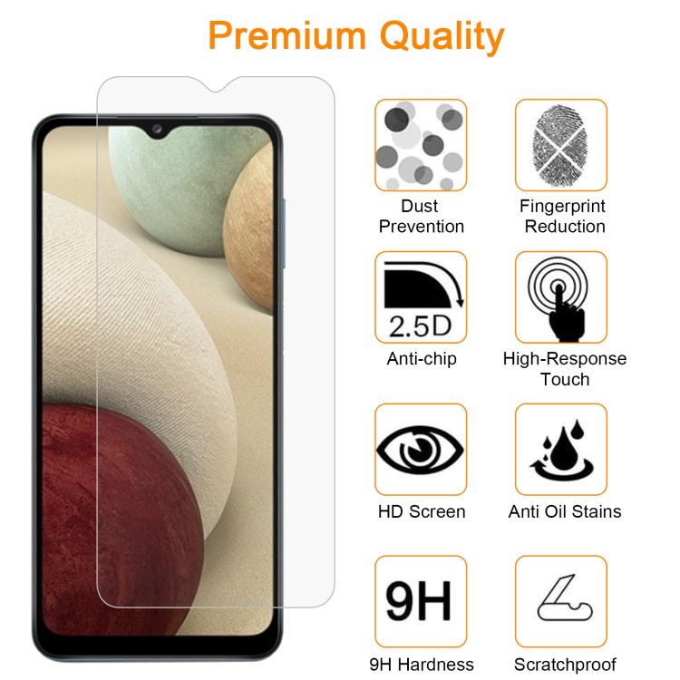For Samsung Galaxy A13 4G / A13 SM-A137 10pcs xDfind 0.26mm 9H 2.5D Middle Aluminum Tempered Glass Film