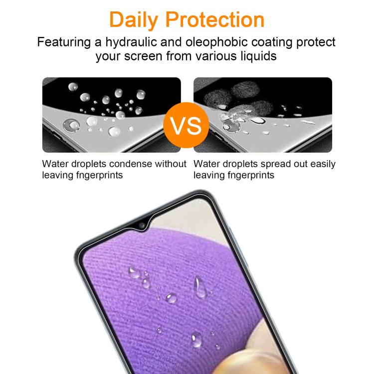 For Samsung Galaxy A33 5G 10pcs xDfind 0.26mm 9H 2.5D Middle Aluminum Tempered Glass Film