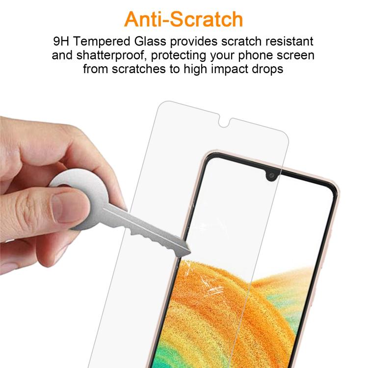 For Samsung Galaxy A34 5G 10pcs xDfind 0.26mm 9H 2.5D Middle Aluminum Tempered Glass Film
