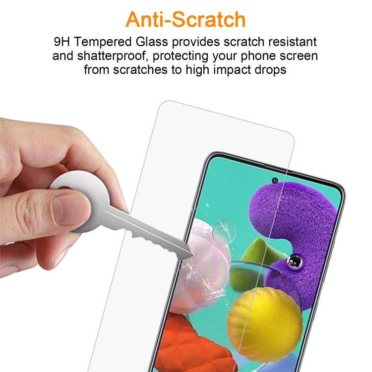 For Samsung Galaxy A51 5G 10pcs xDfind 0.26mm 9H 2.5D Middle Aluminum Tempered Glass Film