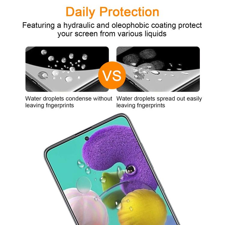 For Samsung Galaxy A51 5G 10pcs xDfind 0.26mm 9H 2.5D Middle Aluminum Tempered Glass Film