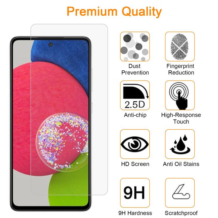 For Samsung Galaxy A52s 5G / A23s 10pcs xDfind 0.26mm 9H 2.5D Middle Aluminum Tempered Glass Film