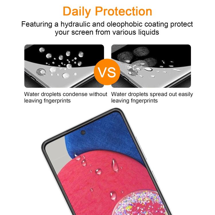 For Samsung Galaxy A52s 5G / A23s 10pcs xDfind 0.26mm 9H 2.5D Middle Aluminum Tempered Glass Film