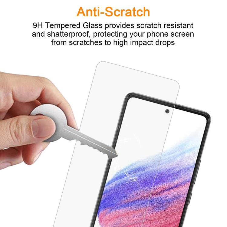 For Samsung Galaxy A53 5G 10pcs xDfind 0.26mm 9H 2.5D Middle Aluminum Tempered Glass Film