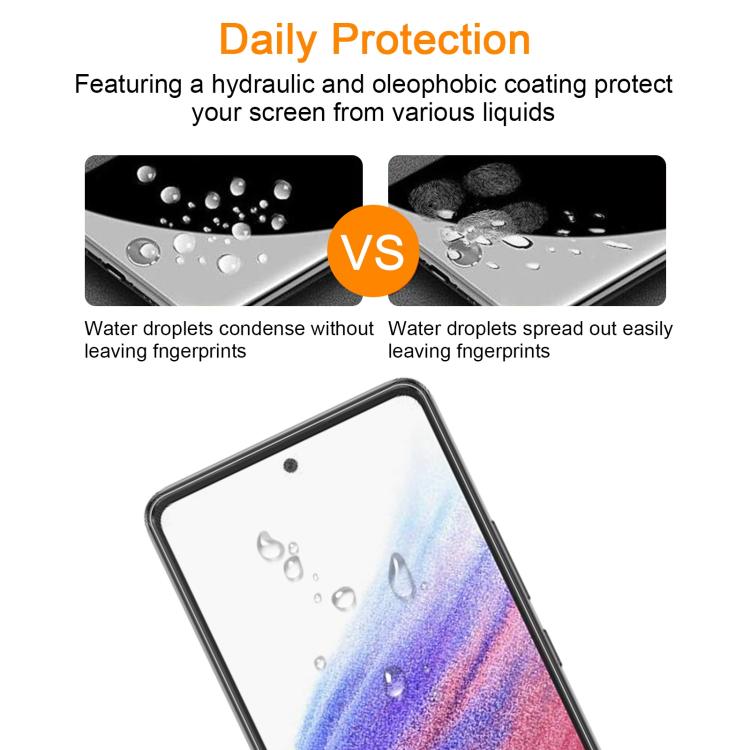 For Samsung Galaxy A53 5G 10pcs xDfind 0.26mm 9H 2.5D Middle Aluminum Tempered Glass Film