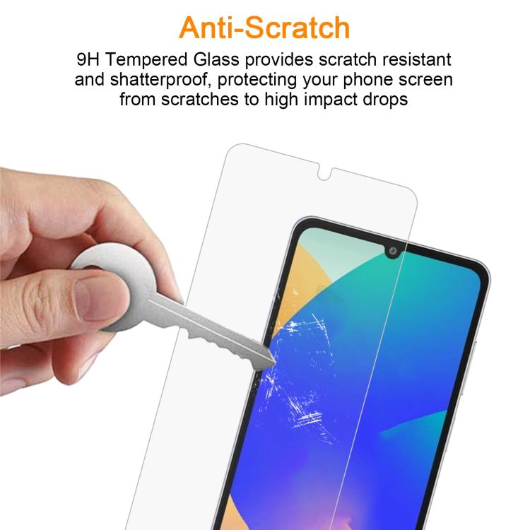 For Samsung Galaxy F06 5G 10pcs xDfind 0.26mm 9H 2.5D Middle Aluminum Tempered Glass Film