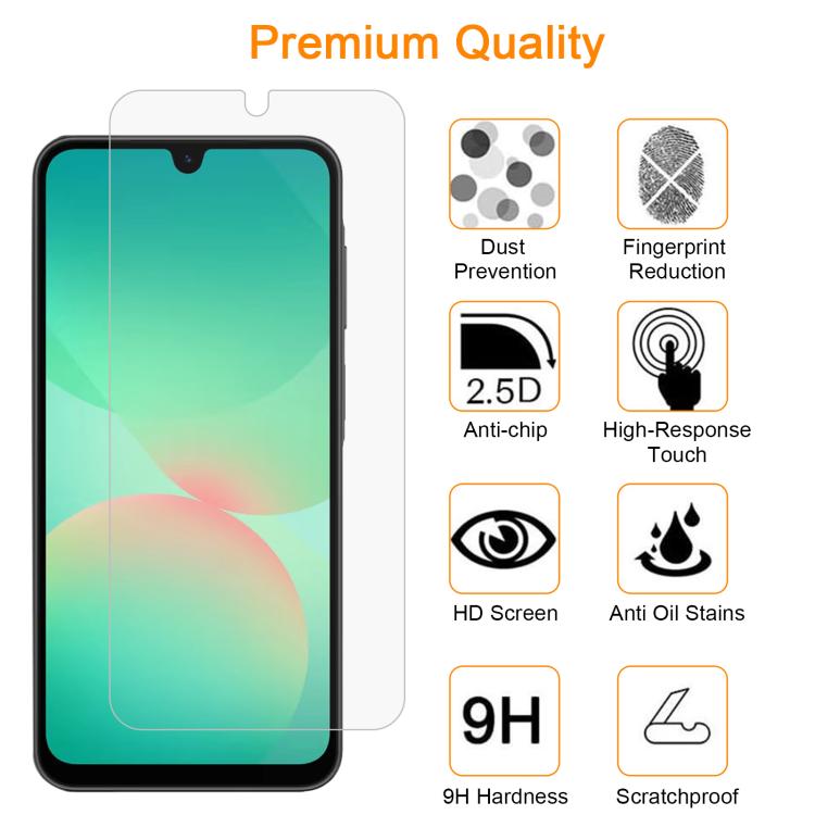 For Samsung Galaxy F16 5G 10pcs xDfind 0.26mm 9H 2.5D Middle Aluminum Tempered Glass Film