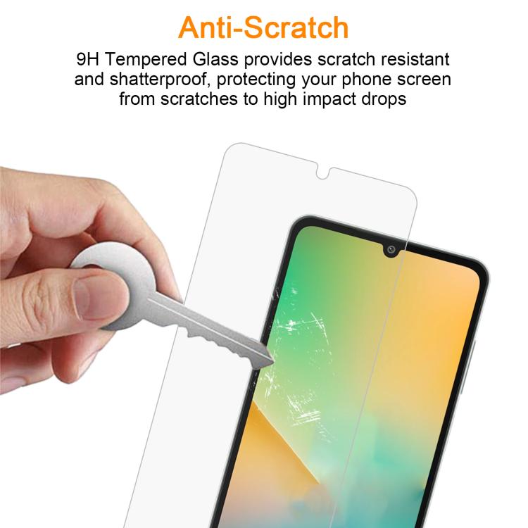 For Samsung Galaxy M06 5G 10pcs xDfind 0.26mm 9H 2.5D Middle Aluminum Tempered Glass Film