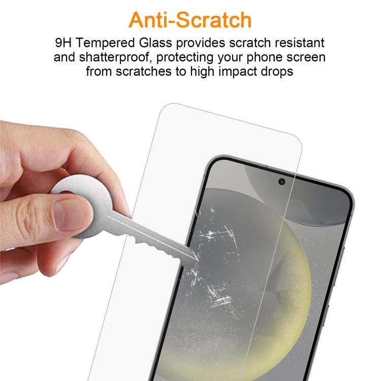 For Samsung Galaxy S24+ 5G 10pcs xDfind 0.26mm 9H 2.5D Middle Aluminum Tempered Glass Film