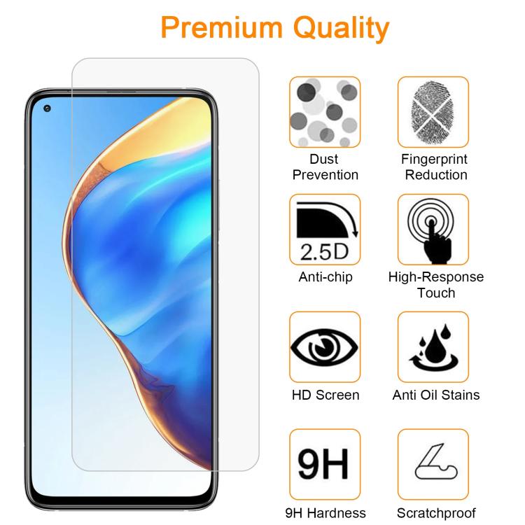 For Xiaomi Mi 10T 5G / 10T Pro 5G 10pcs xDfind 0.26mm 9H 2.5D Middle Aluminum Tempered Glass Film