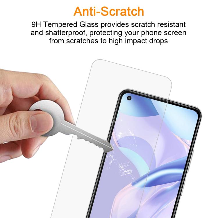 For Xiaomi Mi 11 Lite 5G / 11 Lite 5G NE 10pcs xDfind 0.26mm 9H 2.5D Middle Aluminum Tempered Glass Film