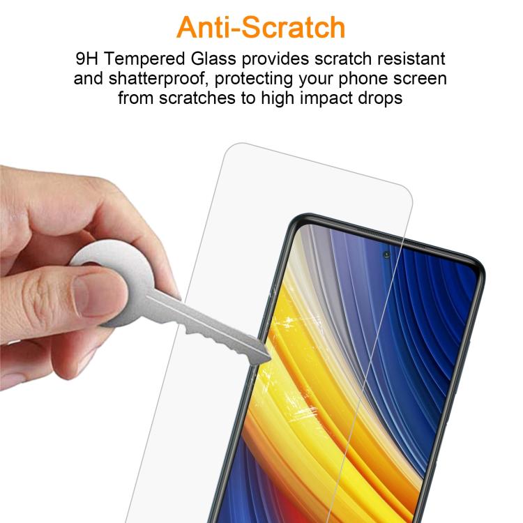 For Xiaomi Poco X3 10pcs xDfind 0.26mm 9H 2.5D Middle Aluminum Tempered Glass Film