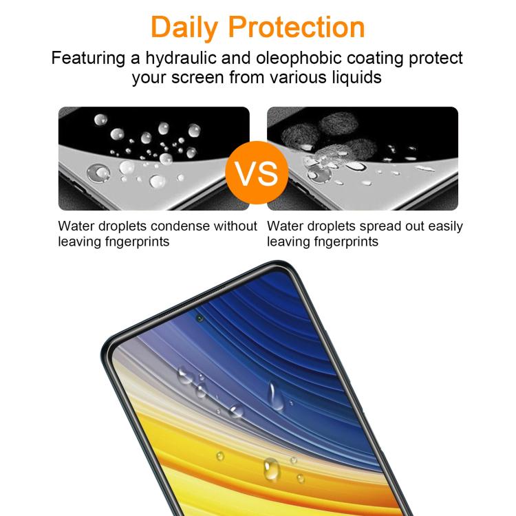 For Xiaomi Poco X3 10pcs xDfind 0.26mm 9H 2.5D Middle Aluminum Tempered Glass Film