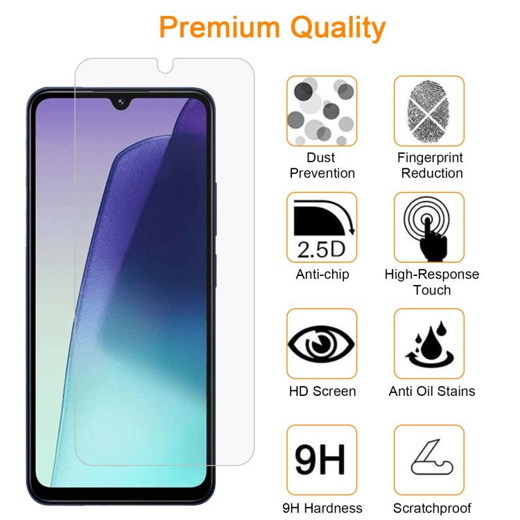 For Redmi 14R / A3 Pro 10pcs xDfind 0.26mm 9H 2.5D Middle Aluminum Tempered Glass Film