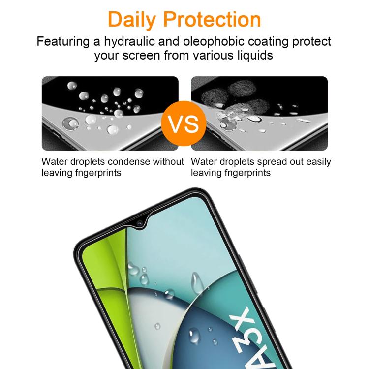 For Redmi A3x 10pcs xDfind 0.26mm 9H 2.5D Middle Aluminum Tempered Glass Film