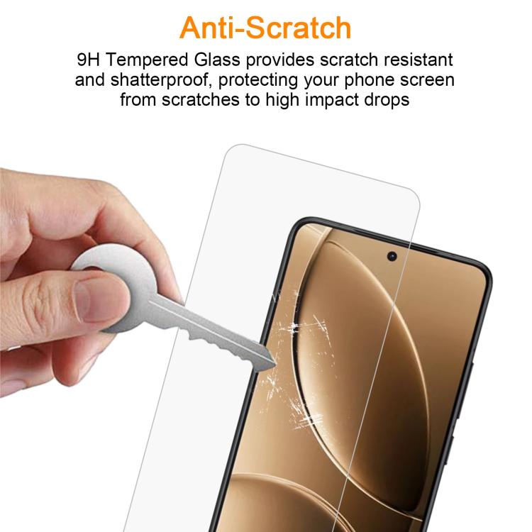 For Redmi K80 Pro / K80 10pcs xDfind 0.26mm 9H 2.5D Middle Aluminum Tempered Glass Film
