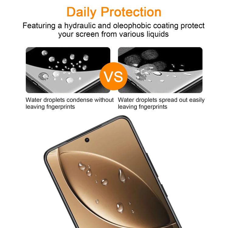 For Redmi K80 Pro / K80 10pcs xDfind 0.26mm 9H 2.5D Middle Aluminum Tempered Glass Film