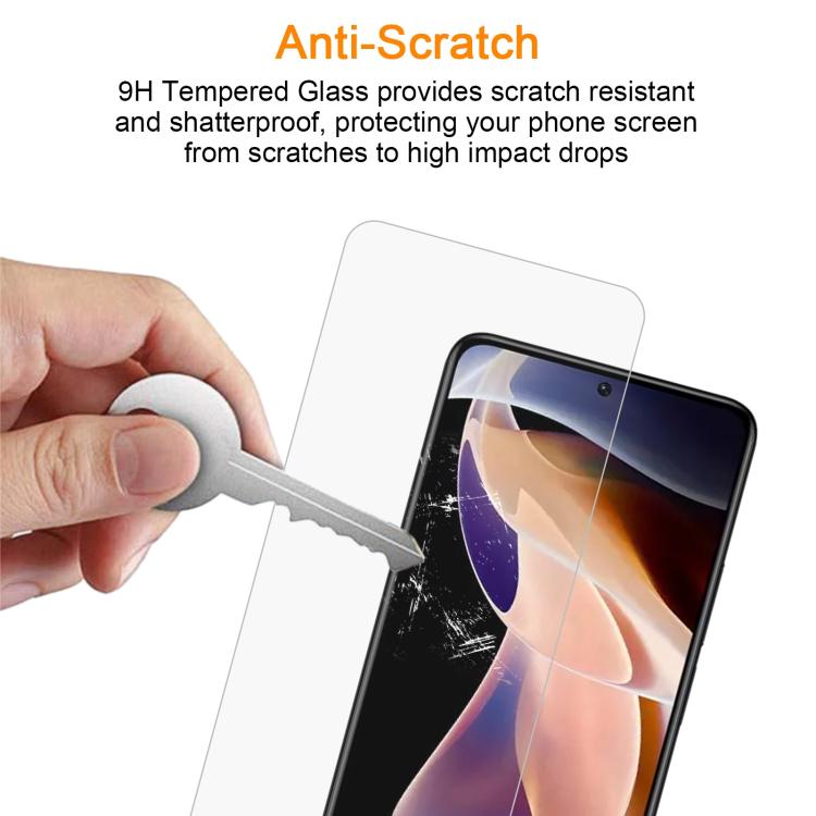 For Redmi Note 11 Pro 5G / 4G / 11 Pro+ 10pcs xDfind 0.26mm 9H 2.5D Middle Aluminum Tempered Glass Film