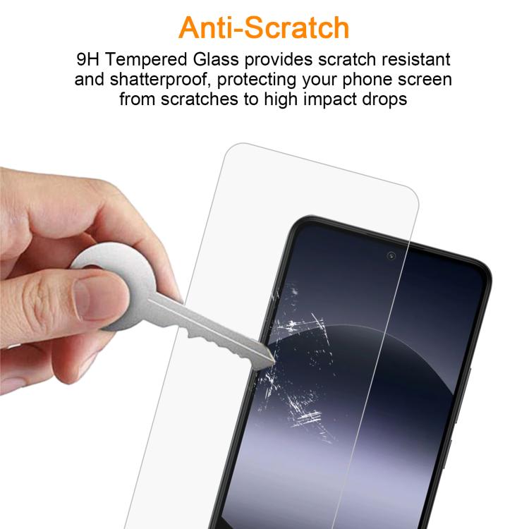 For Redmi Note 14 4G 163.25mm 10pcs xDfind 0.26mm 9H 2.5D Middle Aluminum Tempered Glass Film