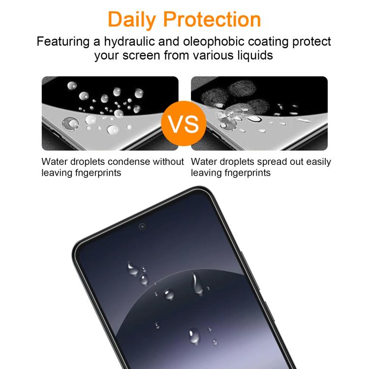 For Redmi Note 14 4G 163.25mm 10pcs xDfind 0.26mm 9H 2.5D Middle Aluminum Tempered Glass Film