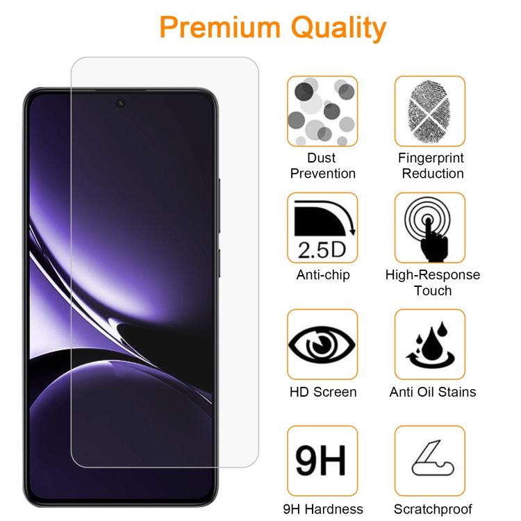 For Redmi Turbo 4 / Note 14S 4G 10pcs xDfind 0.26mm 9H 2.5D Middle Aluminum Tempered Glass Film